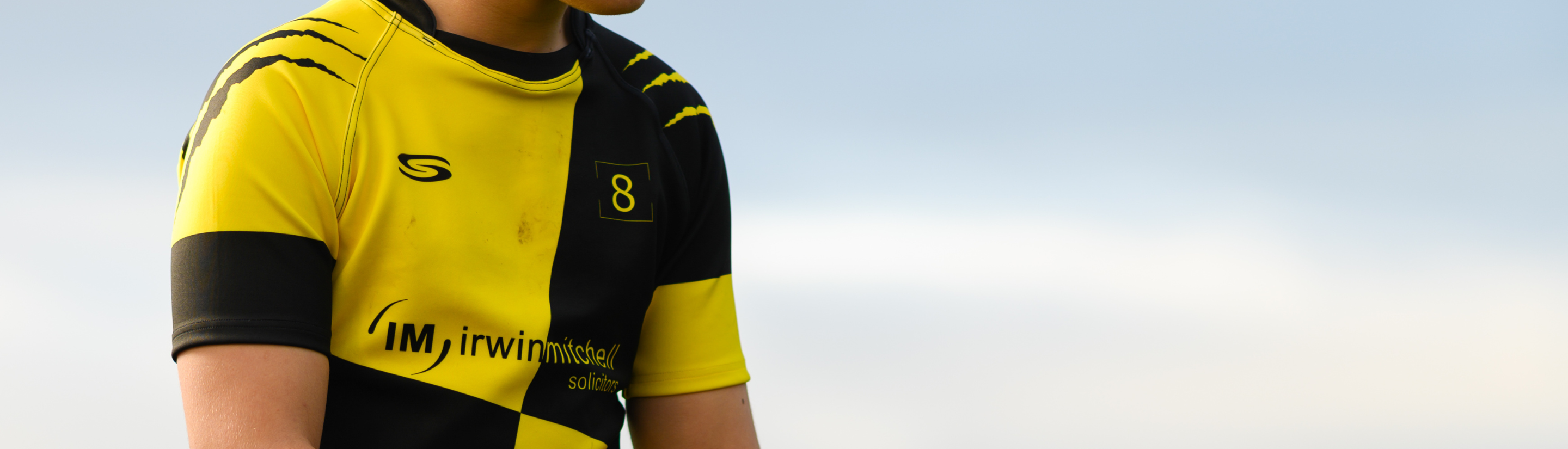 Campaign Slider for Rugby 3D kit designer Male in yellow/black sublimated rugby top